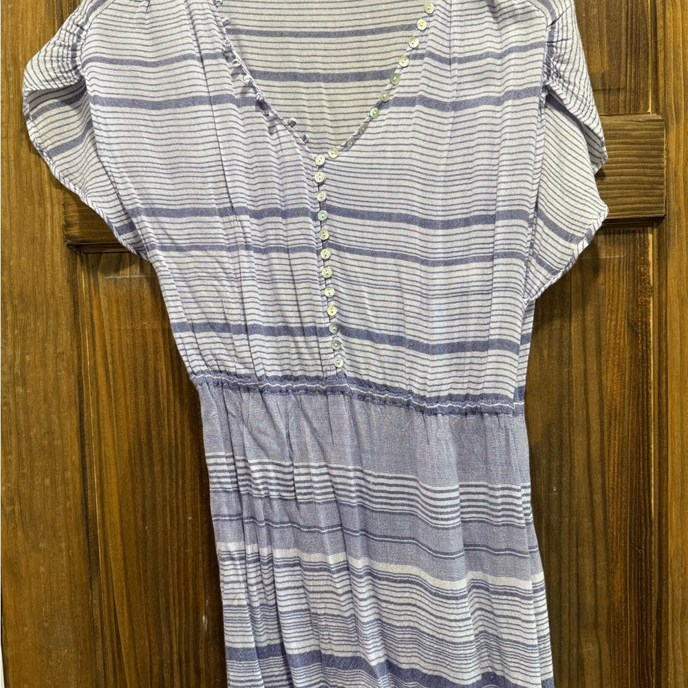 Letarte Blue and White Striped Knit Top